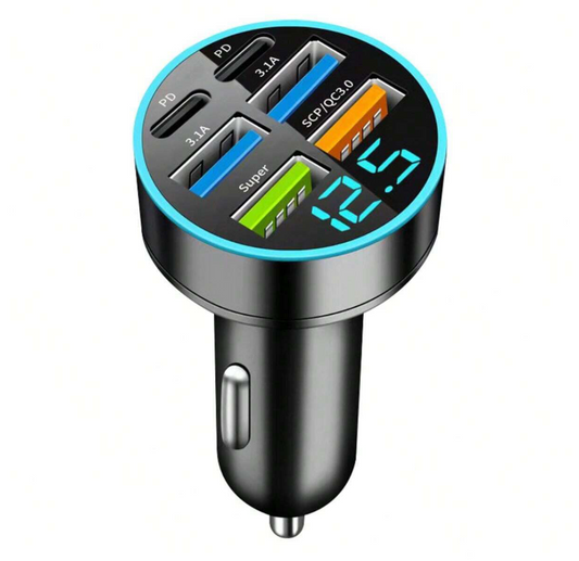 6 Port Car Charger